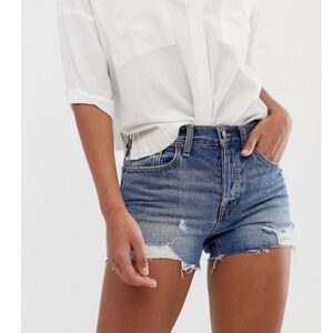 Free people Sofia Distressed Cutoff Denim Shorts in Byron Bay